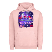 Pigment Salmon Why fall in love when you can fall asleep Urban Hoodie - FaDigitalArtStudio