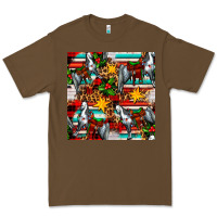 Cacao christmas horse leopard tartan Premium Tee - FaDigitalArtStudio