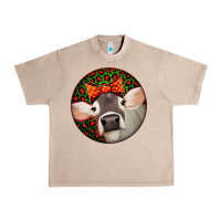 French Oak Christmas Cow, Urban Heavy Tee - Jasminsmagicworld