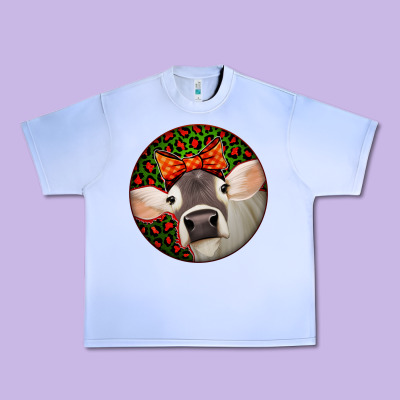 Christmas Cow, Urban Heavy Tee Designed By Jasminsmagicworld