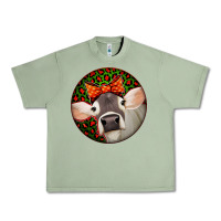 Oil Green Christmas Cow, Urban Heavy Tee - Jasminsmagicworld