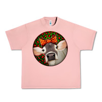 Salmon Christmas Cow, Urban Heavy Tee - Jasminsmagicworld