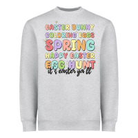 Heather Grey easter bunny spring Heavyweight Sweatshirt - MaliasSmallBusiness