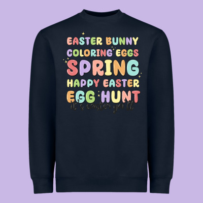 Easter Bunny Spring Heavyweight Sweatshirt Designed By Maliassmallbusiness