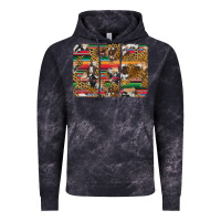 Cloud Black western serape cowhide and leopard background Vintage Hoodie - Artiststas