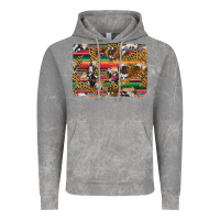 Cloud Rock western serape cowhide and leopard background Vintage Hoodie - Artiststas