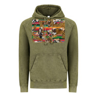 Vintage Olive western serape cowhide and leopard background Vintage Hoodie - Artiststas