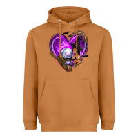 Meerkat Halloween Heart with Witch Heavyweight Hoodie - texasbilliewilder