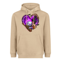 Mushroom Halloween Heart with Witch Heavyweight Hoodie - texasbilliewilder