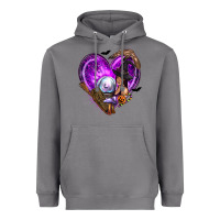 Storm Halloween Heart with Witch Heavyweight Hoodie - texasbilliewilder