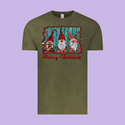 Merry Christmas Gnomes Vintage Tee Designed By Barkaloodesign