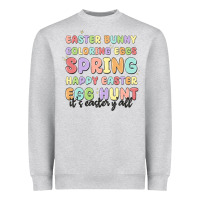 Heather Grey easter bunny spring Heavyweight Sweatshirt - MaliasSmallBusiness