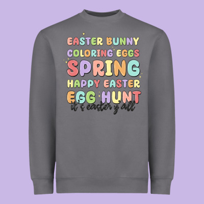 Easter Bunny Spring Heavyweight Sweatshirt Designed By Maliassmallbusiness