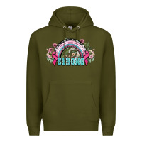 Army Green Strong Cancer rainbow Cancer Awareness Premium Hoodie - HowdyJamesFarm