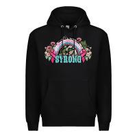 Black Strong Cancer rainbow Cancer Awareness Premium Hoodie - HowdyJamesFarm