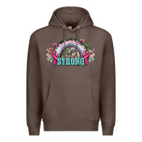 Coffee Strong Cancer rainbow Cancer Awareness Premium Hoodie - HowdyJamesFarm