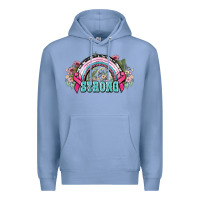 Colony Blue Strong Cancer rainbow Cancer Awareness Premium Hoodie - HowdyJamesFarm
