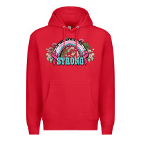Red Strong Cancer rainbow Cancer Awareness Premium Hoodie - HowdyJamesFarm