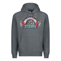 Rock Strong Cancer rainbow Cancer Awareness Premium Hoodie - HowdyJamesFarm