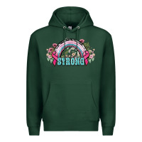 Sports Green Strong Cancer rainbow Cancer Awareness Premium Hoodie - HowdyJamesFarm