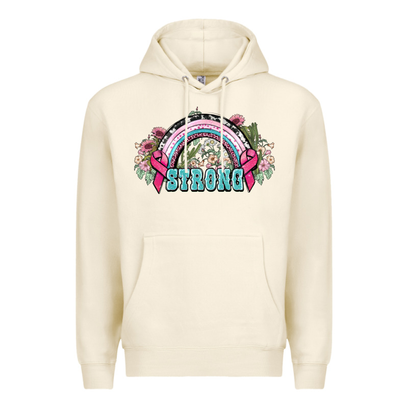 Strong Cancer Rainbow Cancer Awareness Premium Hoodie by HowdyJamesFarm | Teevron