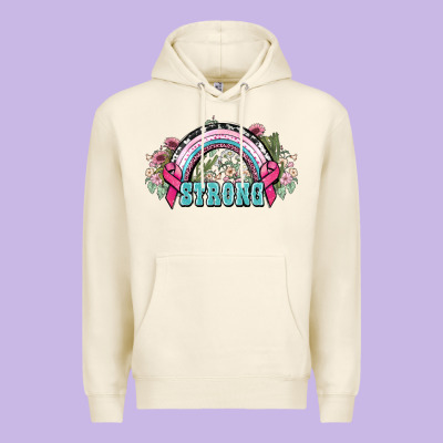 Strong Cancer Rainbow Cancer Awareness Premium Hoodie Designed By Howdyjamesfarm