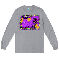 Heather Grey mardi gras background Long Sleeve Tee - JahusDesignShop