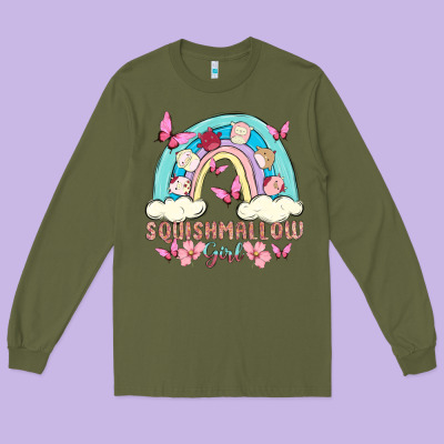 Squish Girl Long Sleeve Tee Designed By Maliassmallbusiness