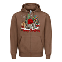 Chestnut Merry Christmas Gray Squirrel Zipper Hoodie - LillyAllenDesigns