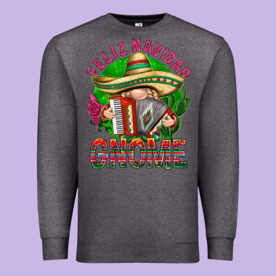 Feliz Navidad Gnome Premium Sweatshirt Designed By Nancycooperartshop