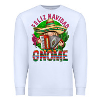 White Feliz Navidad gnome Premium Sweatshirt - NancyCooperArtShop