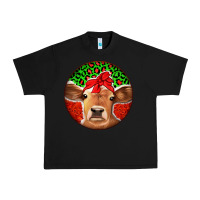 Black Christmas Cow Urban Heavy Tee - Jasminsmagicworld