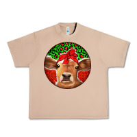Burro Christmas Cow Urban Heavy Tee - Jasminsmagicworld