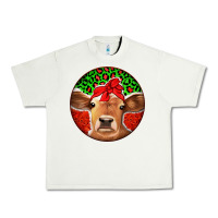 Pistachio Christmas Cow Urban Heavy Tee - Jasminsmagicworld