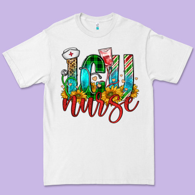 Christmas Icu Nurse Premium Tee Designed By Fadigitalartstudio