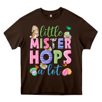 Chocolate Brown Little mister hops a lot Easter Heavy Core Tee - Neo Western