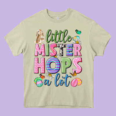 Little Mister Hops A Lot Easter Heavy Core Tee Designed By Neo Western