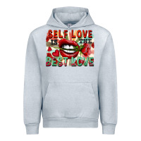 Heather Grey Self love is the best love Urban Hoodie - FaDigitalArtStudio
