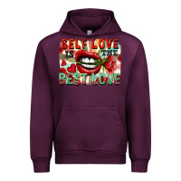 Mauve Wine Self love is the best love Urban Hoodie - FaDigitalArtStudio