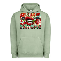 Pigment Oil Green Self love is the best love Urban Hoodie - FaDigitalArtStudio