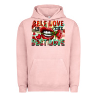 Pigment Salmon Self love is the best love Urban Hoodie - FaDigitalArtStudio