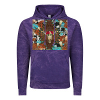 Cloud Purple western floral bullskull cowhide and leopard Vintage Hoodie - Artiststas