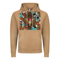 Vintage Camel western floral bullskull cowhide and leopard Vintage Hoodie - Artiststas