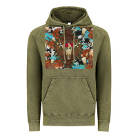 Vintage Olive western floral bullskull cowhide and leopard Vintage Hoodie - Artiststas