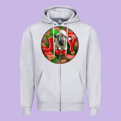 Christmas Hampshire Sheep Zipper Hoodie Designed By Lillyallendesigns