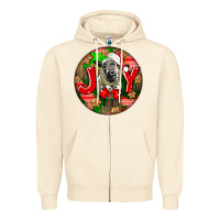 Sandshell christmas hampshire sheep Zipper Hoodie - LillyAllenDesigns