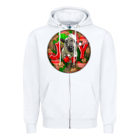 White christmas hampshire sheep Zipper Hoodie - LillyAllenDesigns