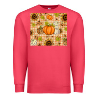 Cardinal Fall Pumpkins and Sunflowers with Leopard Premium Sweatshirt - texasbilliewilder