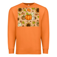 Carrot Fall Pumpkins and Sunflowers with Leopard Premium Sweatshirt - texasbilliewilder