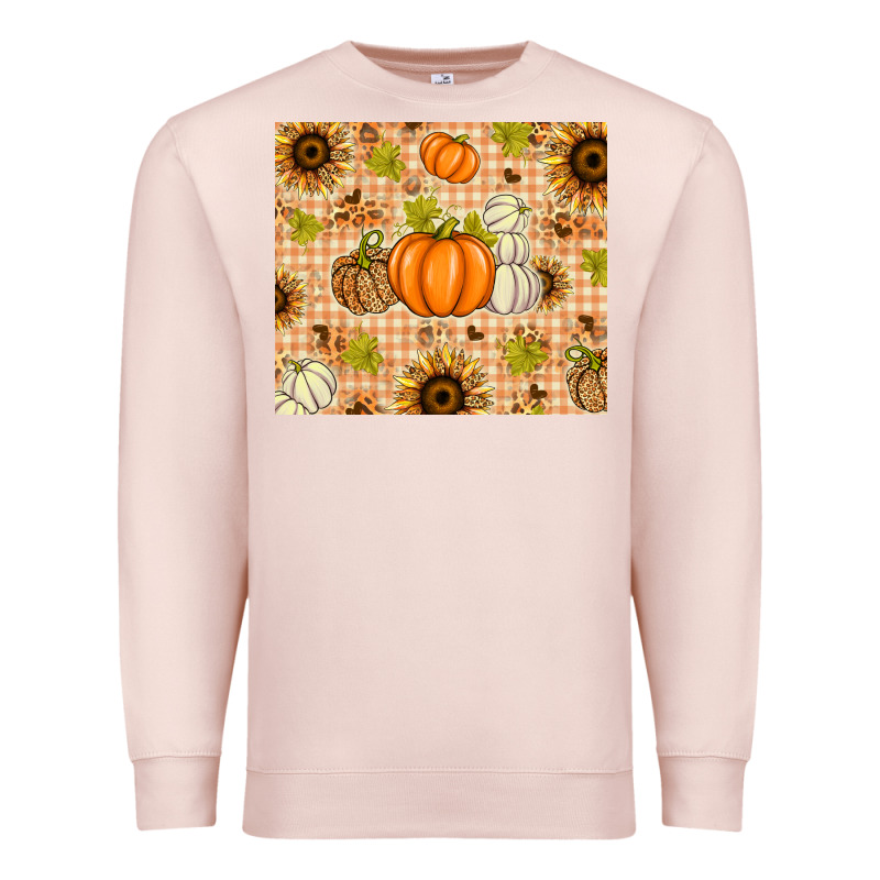 Fall Pumpkins And Sunflowers With Leopard Premium Sweatshirt by texasbilliewilder | Teevron